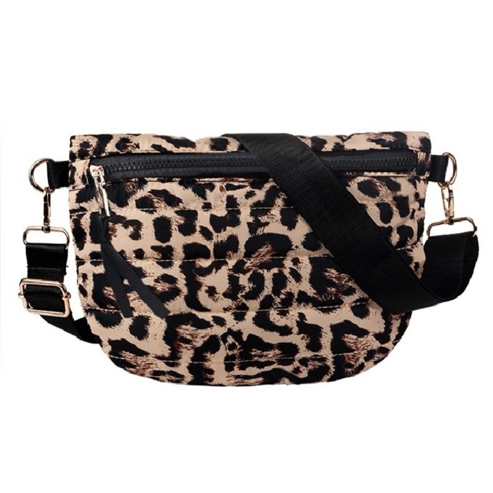 Zenana Jolie Leopard Puffer Bag